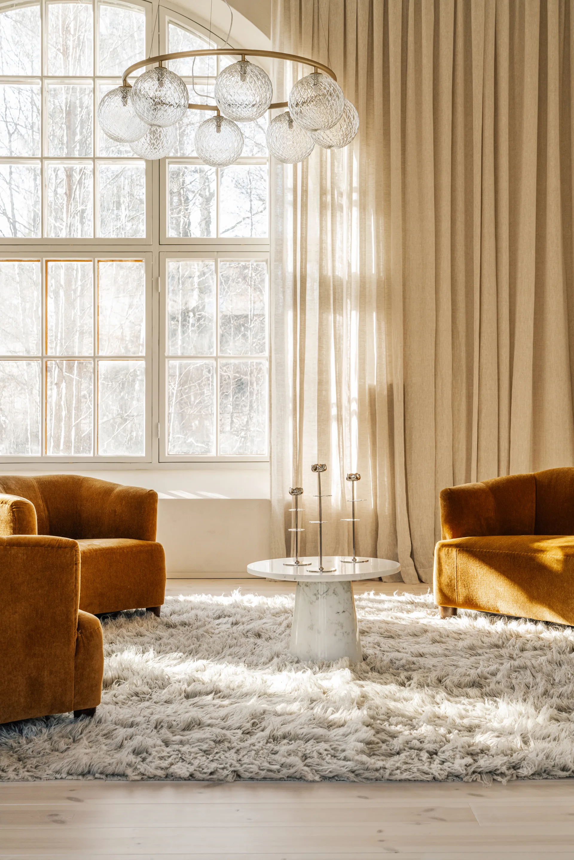 Κηροπήγιο Ninfea Alta 30 cm, Επιχρωμιωμένος ορείχαλκος Hilke Collection