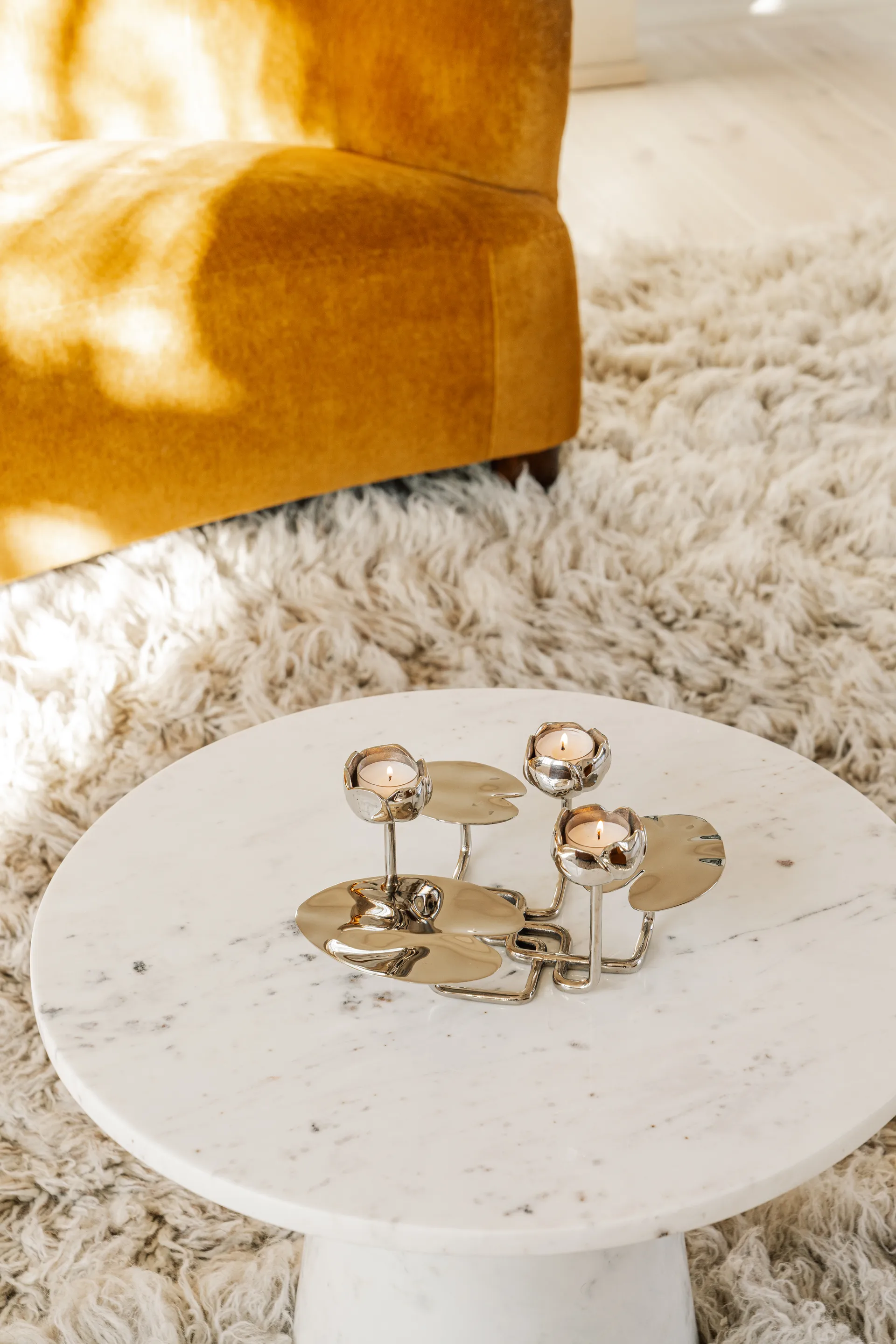 Κηροπήγιο Ninfea grande, Επιχρωμιωμένος ορείχαλκος Hilke Collection