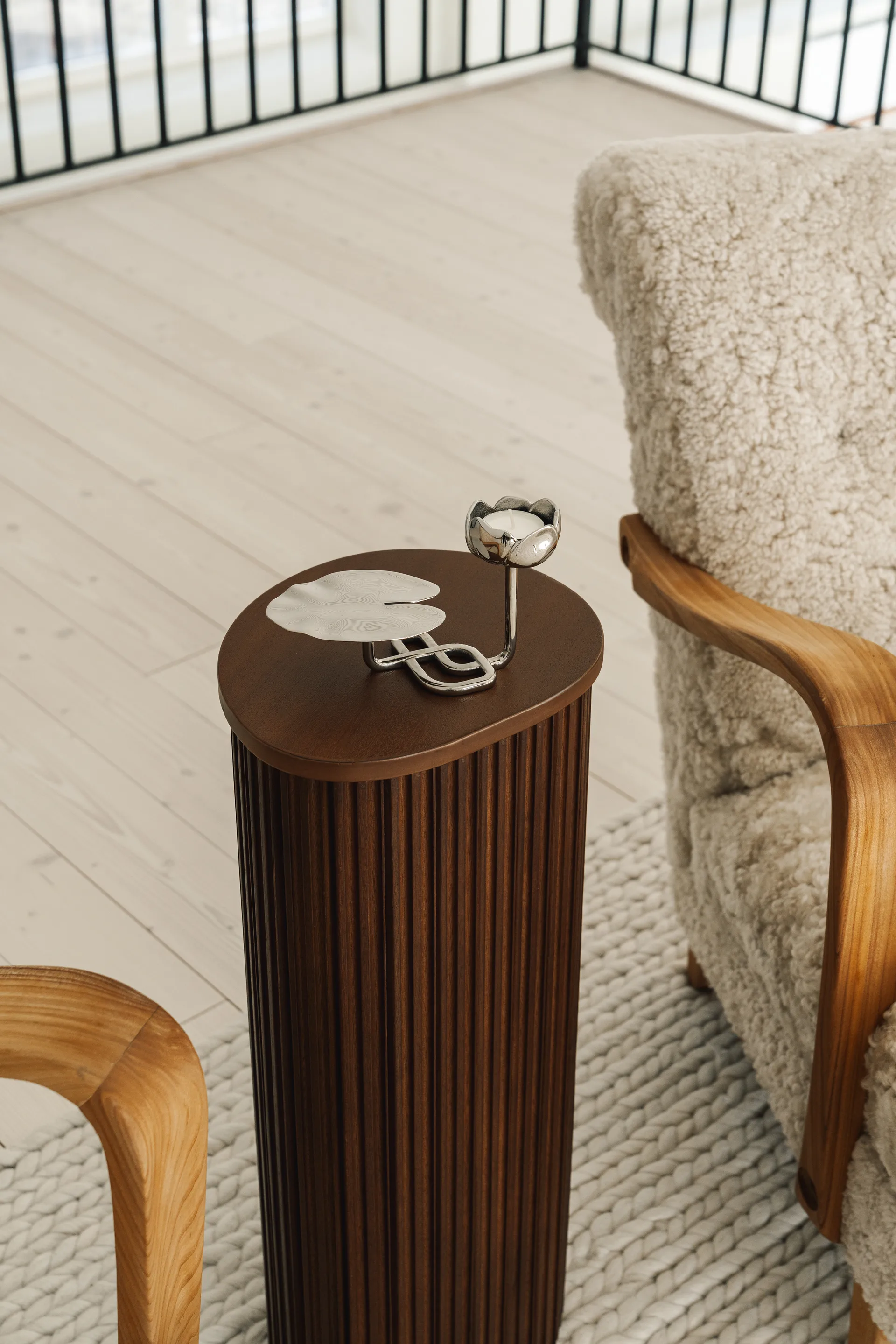 Κηροπήγιο Ninfea No.1, Επιχρωμιωμένος ορείχαλκος Hilke Collection