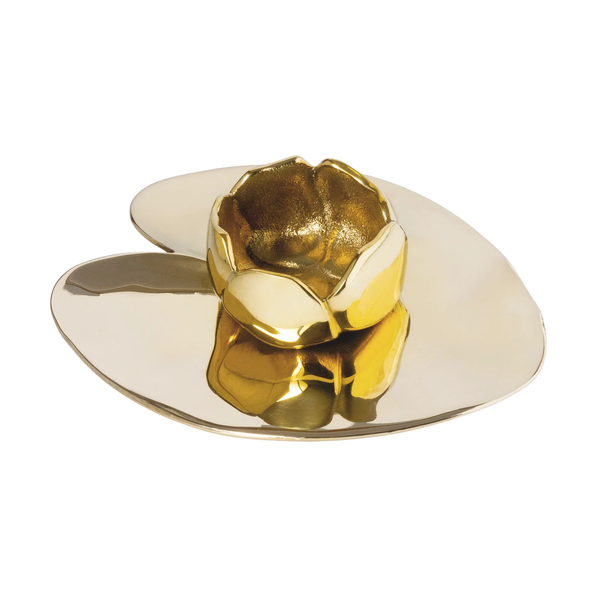 Ninfea piccola κηροπήγιο, Επιχρωμιωμένος ορείχαλκος Hilke Collection