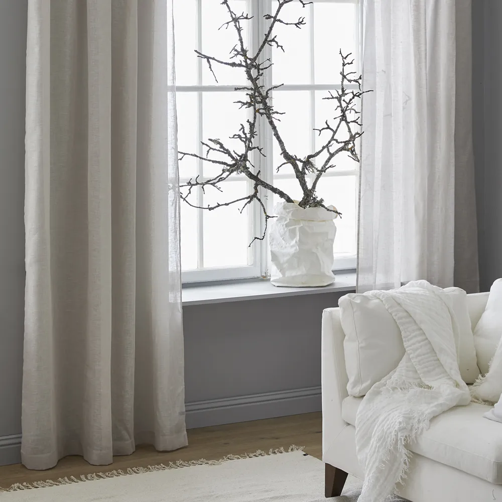 Κουρτίνα, Dalsland, Περλέ, πιέτες στην πάνω λωρίδα και κανάλι Himla