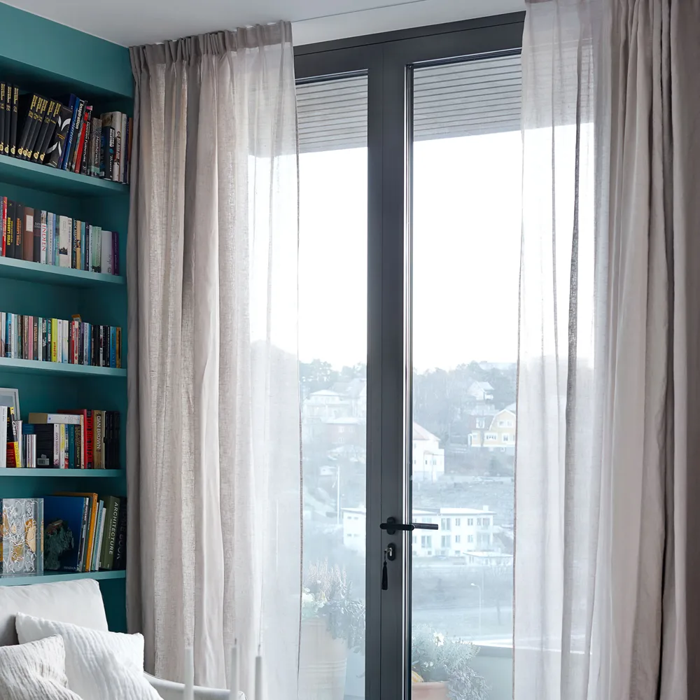 Κουρτίνα, Dalsland, Περλέ, πιέτες στην πάνω λωρίδα και κανάλι Himla