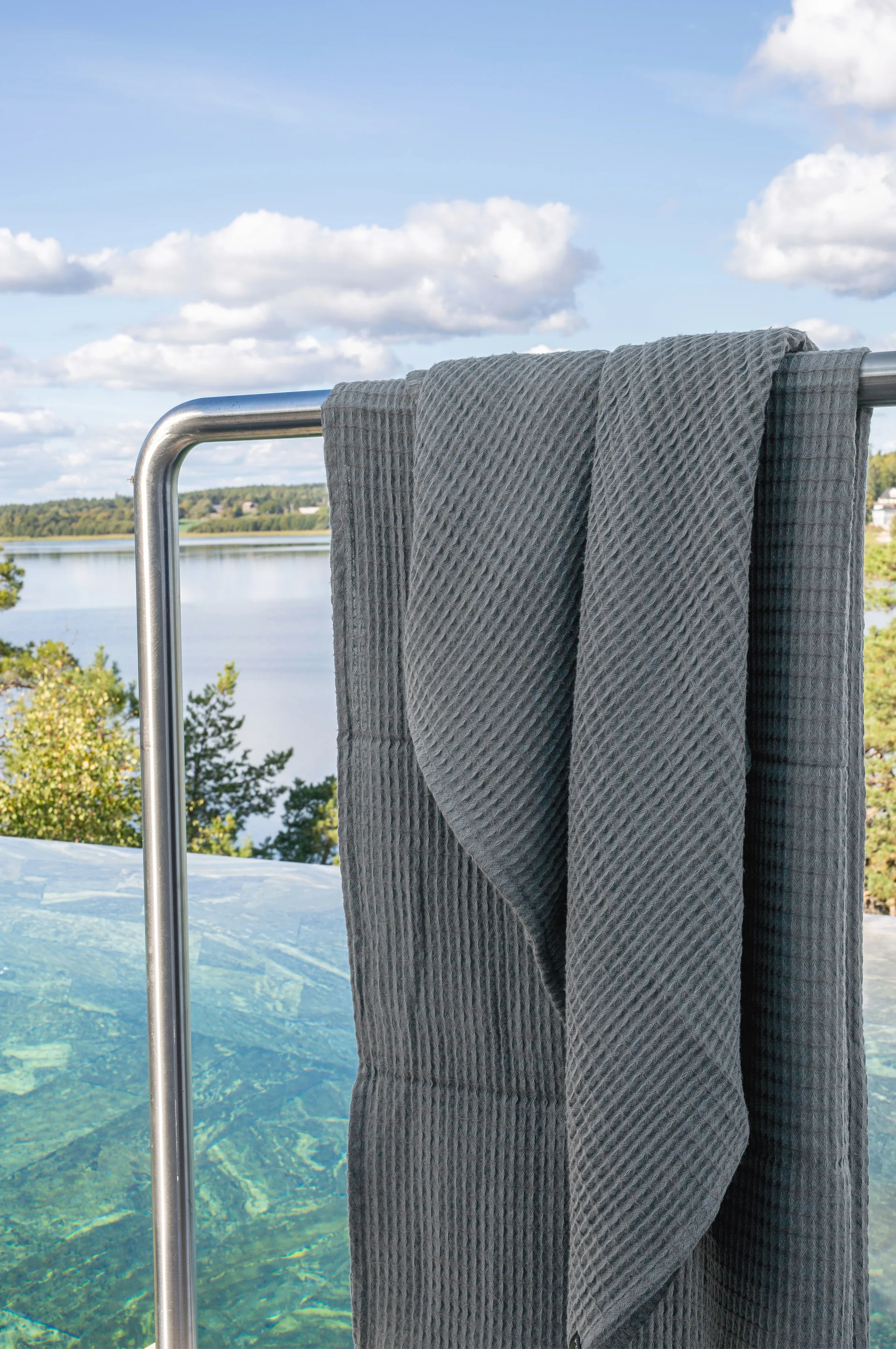 Πετσέτα για φιλοξενούμενους, Ego, 30x30 εκ, συσκευασία 2 τεμαχίων, Ανθρακί Himla