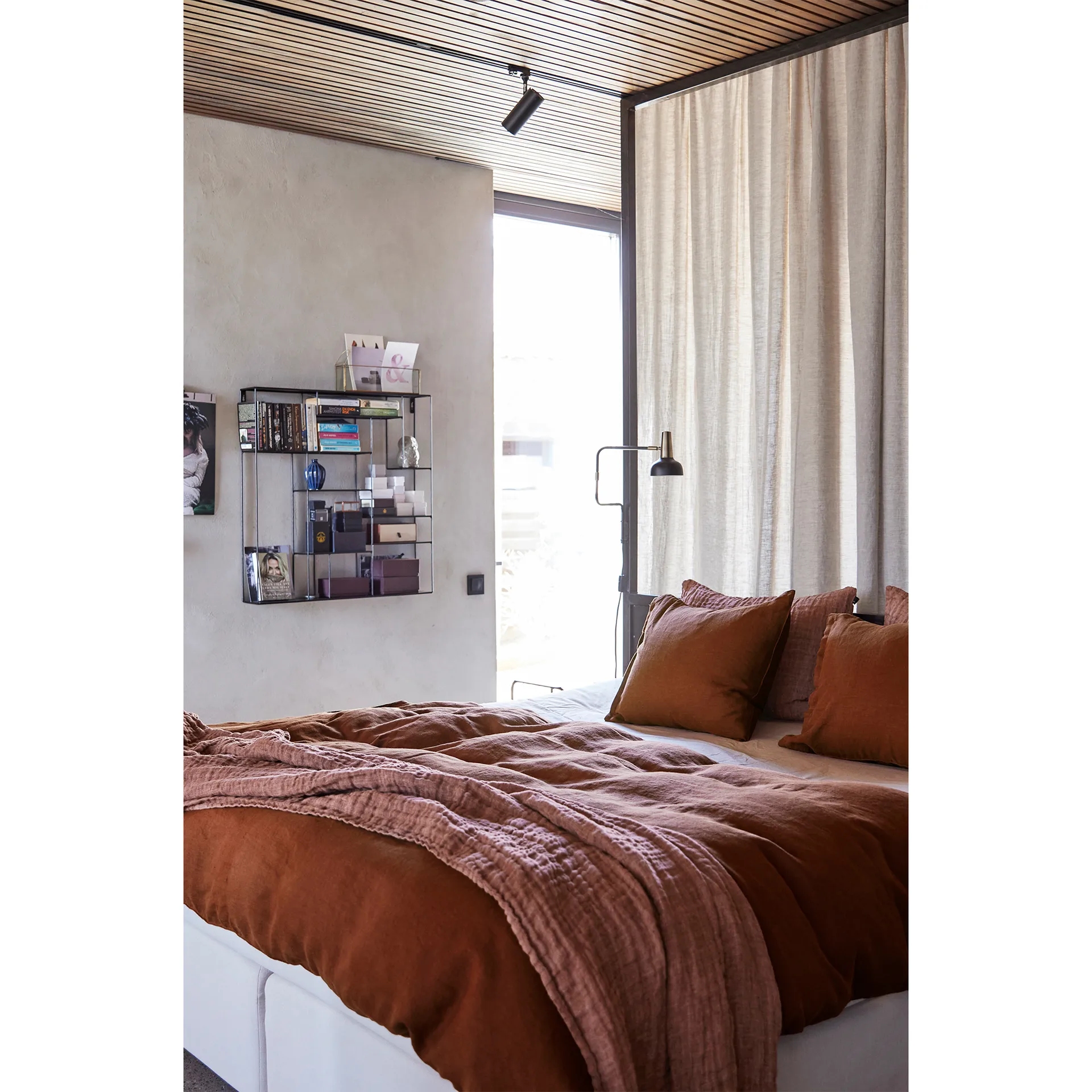 Hannelin κλινοσκέπασμα rust 'n rose (καφέ), 160x260 Himla