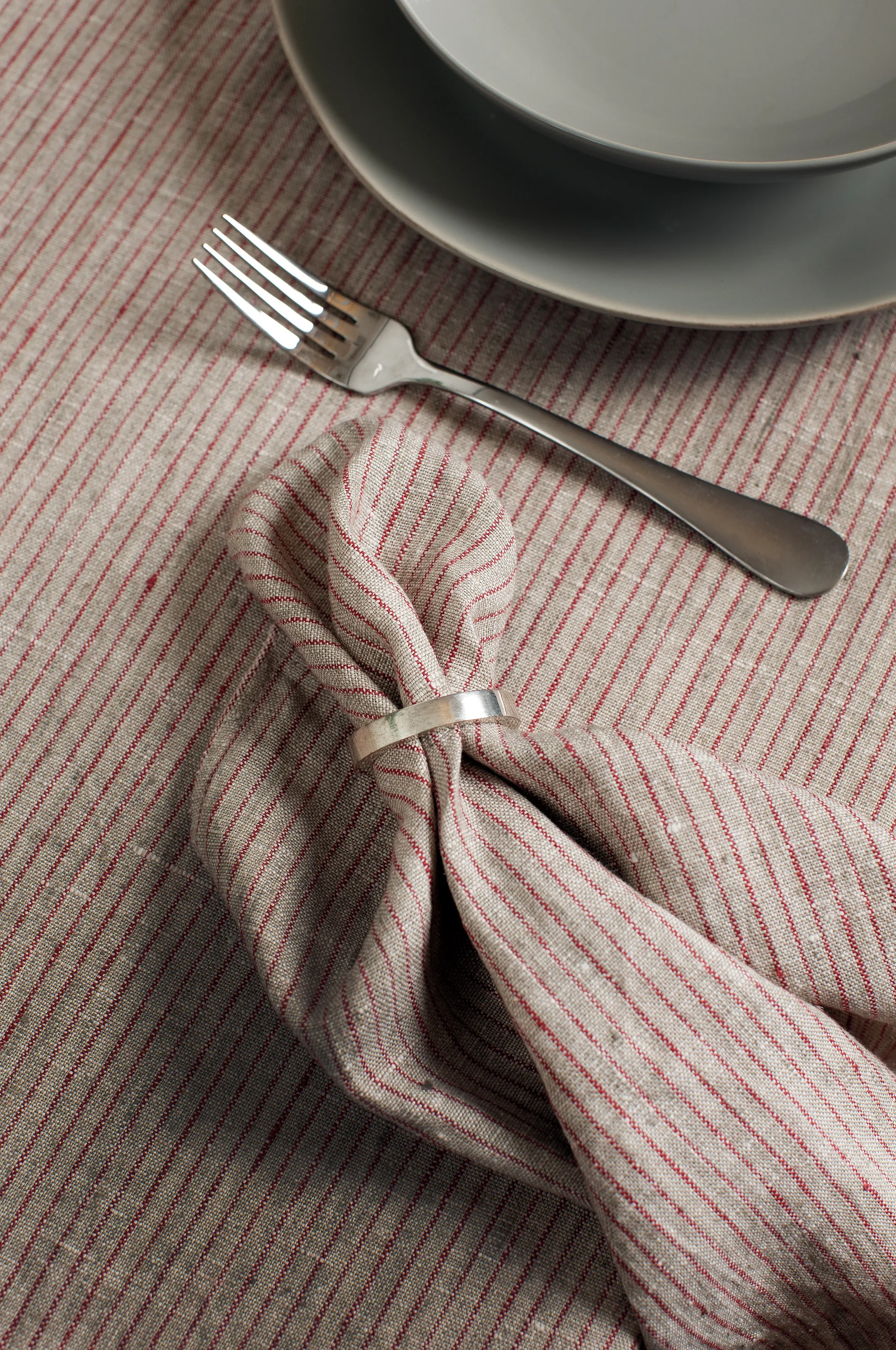 Πετσέτα κουζίνας, Linus, 45x45 εκ, συσκευασία 4 τεμαχίων, Καθαρό κόκκινο-φυσικό Himla