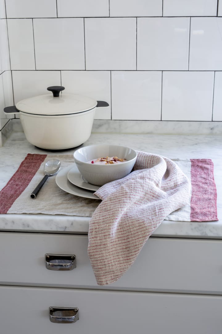 Πετσέτα κουζίνας, Linus, 50x70 εκ, συσκευασία 2 τεμαχίων - Καθαρό κόκκινο-φυσικό - Himla