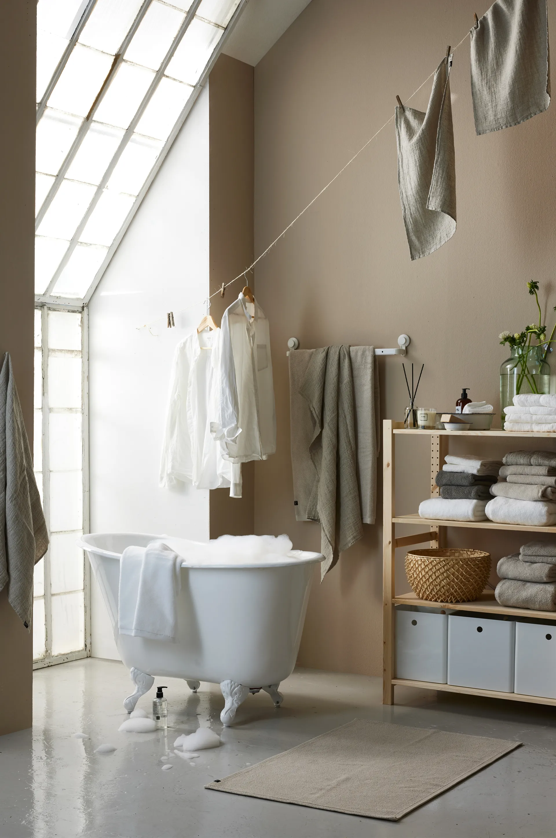 Max χαλάκι μπάνιου 60x90 cm, μαργαριτόριζα (μπεζ) Himla