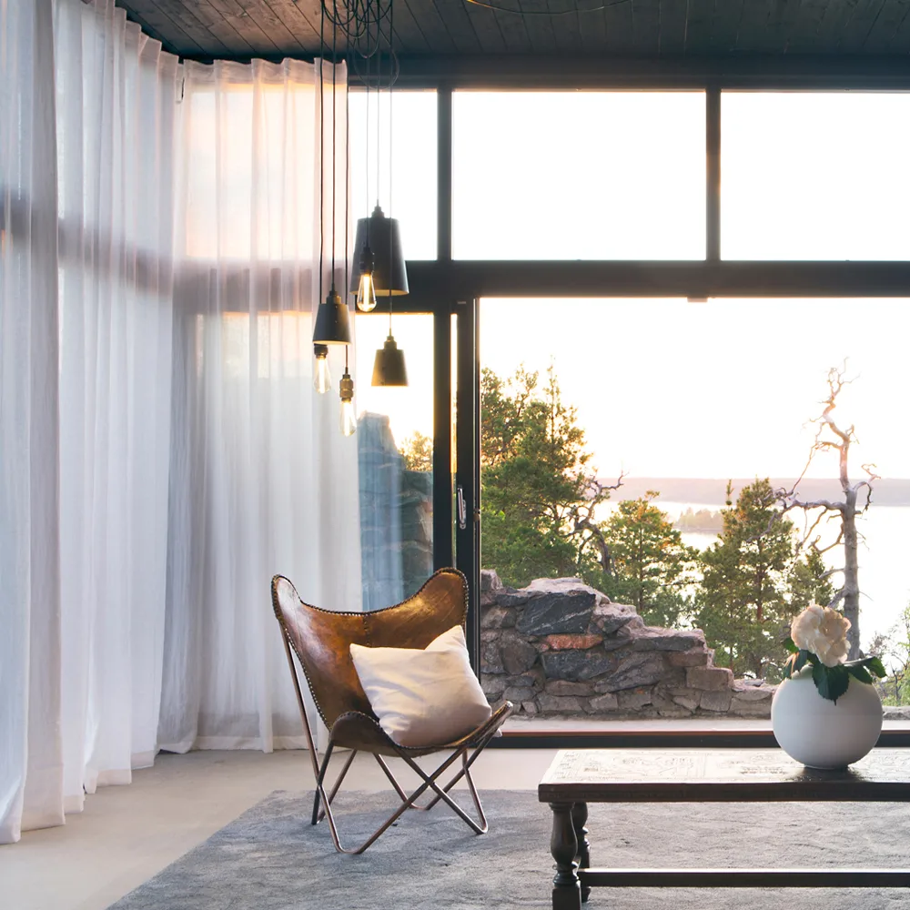 Sunshine κουρτίνα με δέστρα 140x290 cm, Λευκό Himla