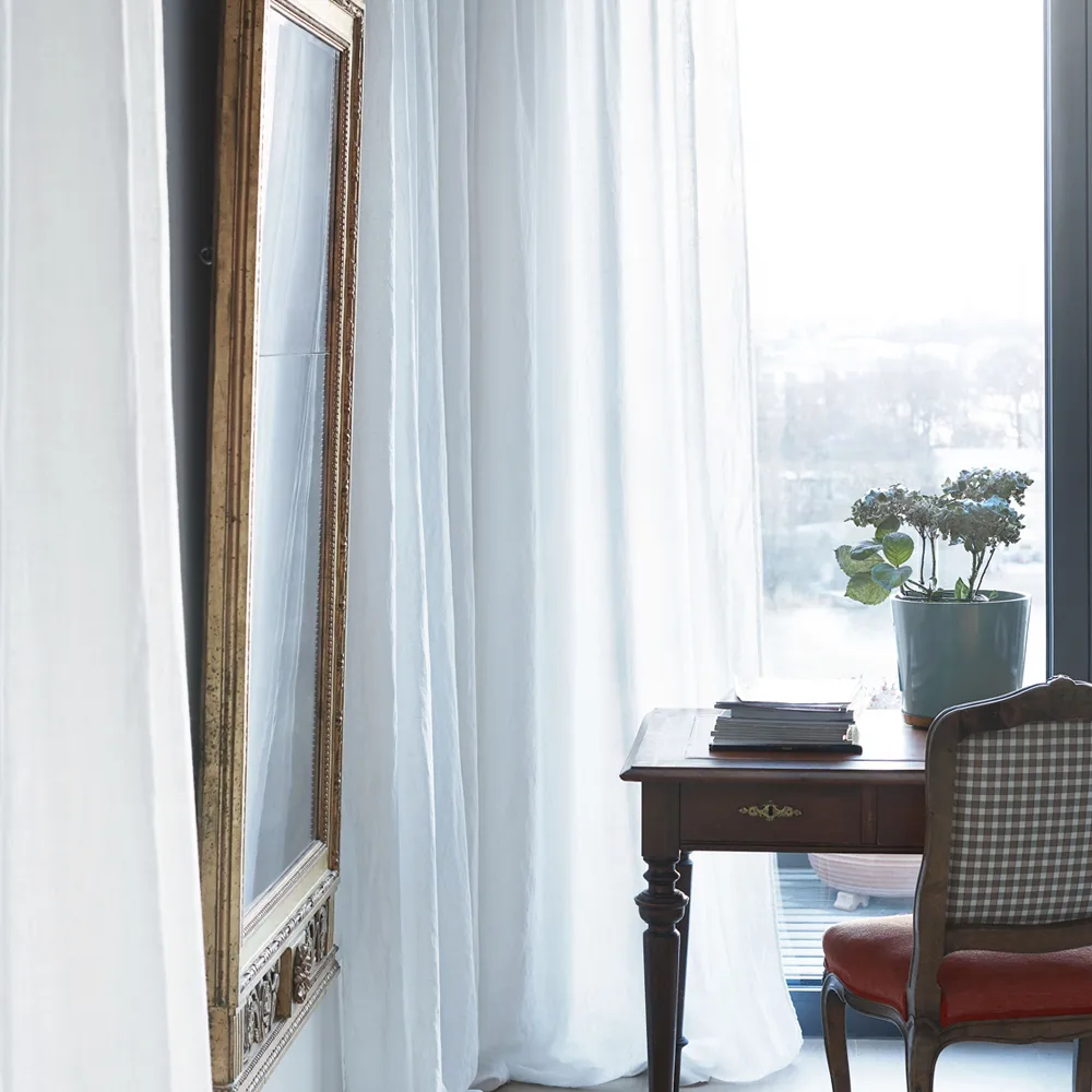 Sunshine κουρτίνα με δέστρα 140x290 cm, Λευκό Himla