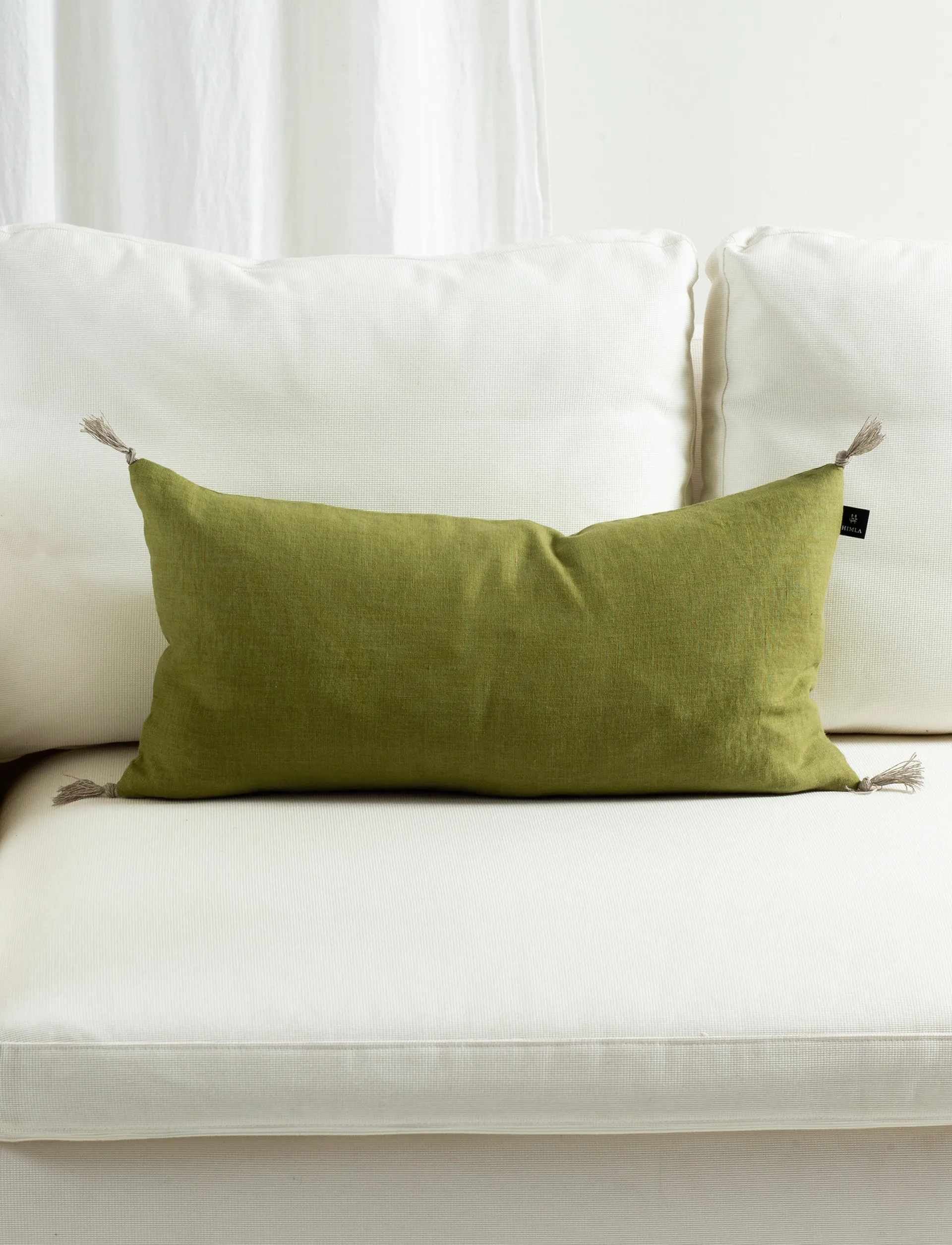Μαξιλαροθήκη Sunshine με κρόσσια 30x60 εκ., Greenery Himla
