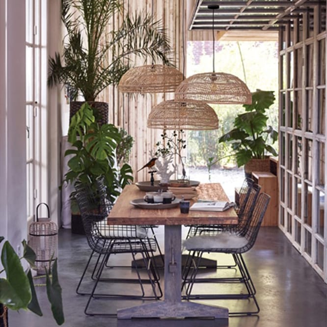 HKliving πλεκτό φωτιστικό - φύση - HKliving