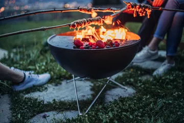 BOWL 57 εστία φωτιάς   - Μαύρο-ασημί, βάση αστεριού - Höfats