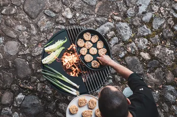 BOWL 57 εστία φωτιάς   - Μαύρο-ασημί, τρίποδο σταντ - Höfats