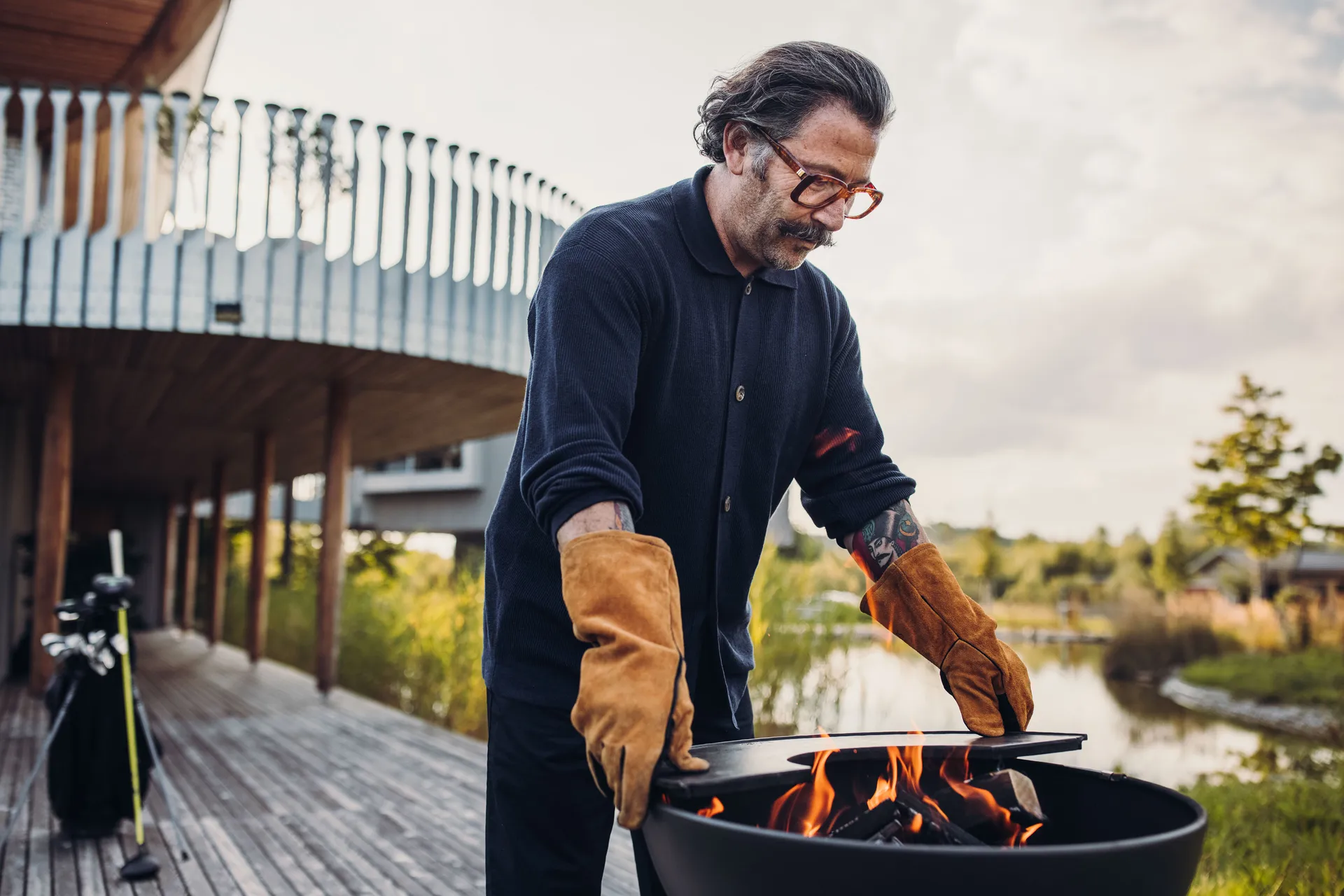 BOWL 57 Plancha πλάκα ψησίματος  , Μάυρο Höfats