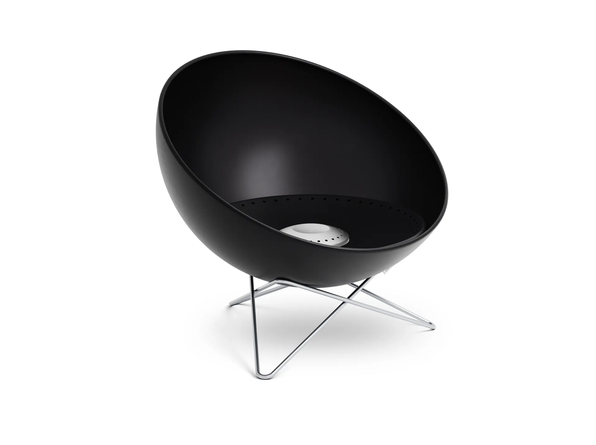 BOWL 70 εστία φωτιάς  , Μαύρο-ασημί, βάση αστεριού Höfats