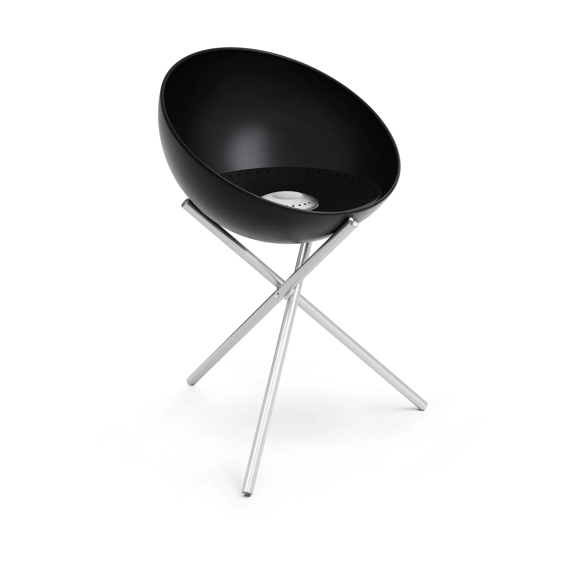 BOWL 70 εστία φωτιάς  , Μαύρο-ασημί, τρίποδο σταντ Höfats