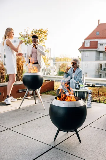 MOON 45 εστία φωτιάς   - Μαύρο-ασημί, χαμηλή βάση - Höfats