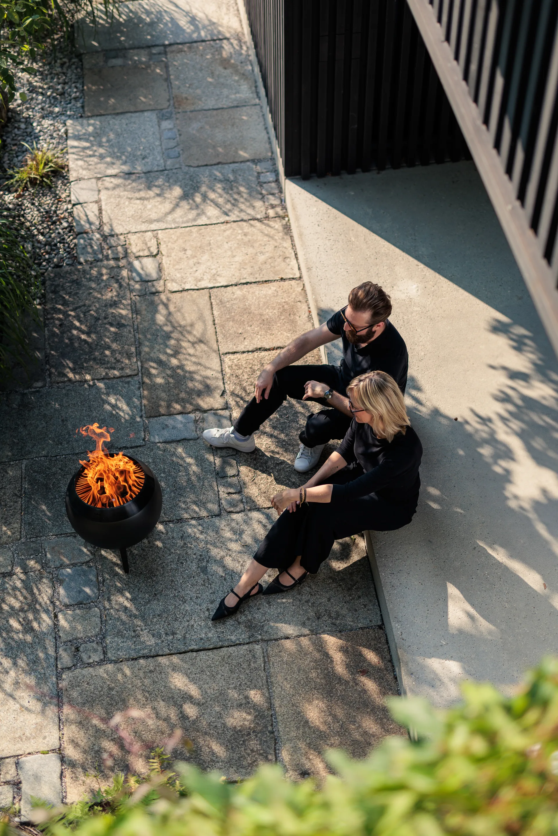 MOON 45 εστία φωτιάς  , All black, χαμηλή βάση Höfats