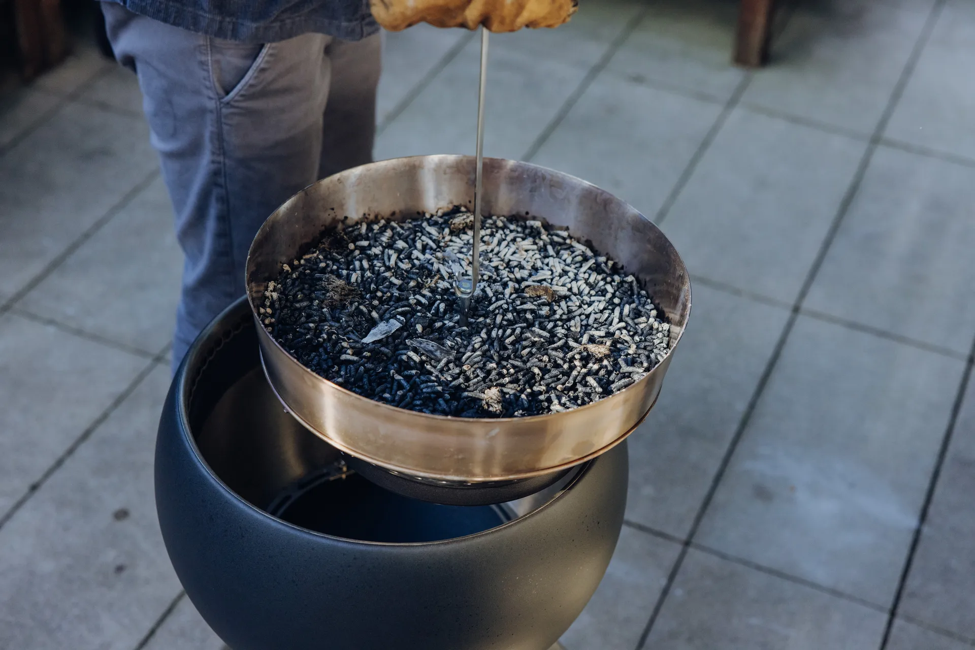 MOON 45 δοχείο στάχτης με επέκταση  , Ασήμι Höfats