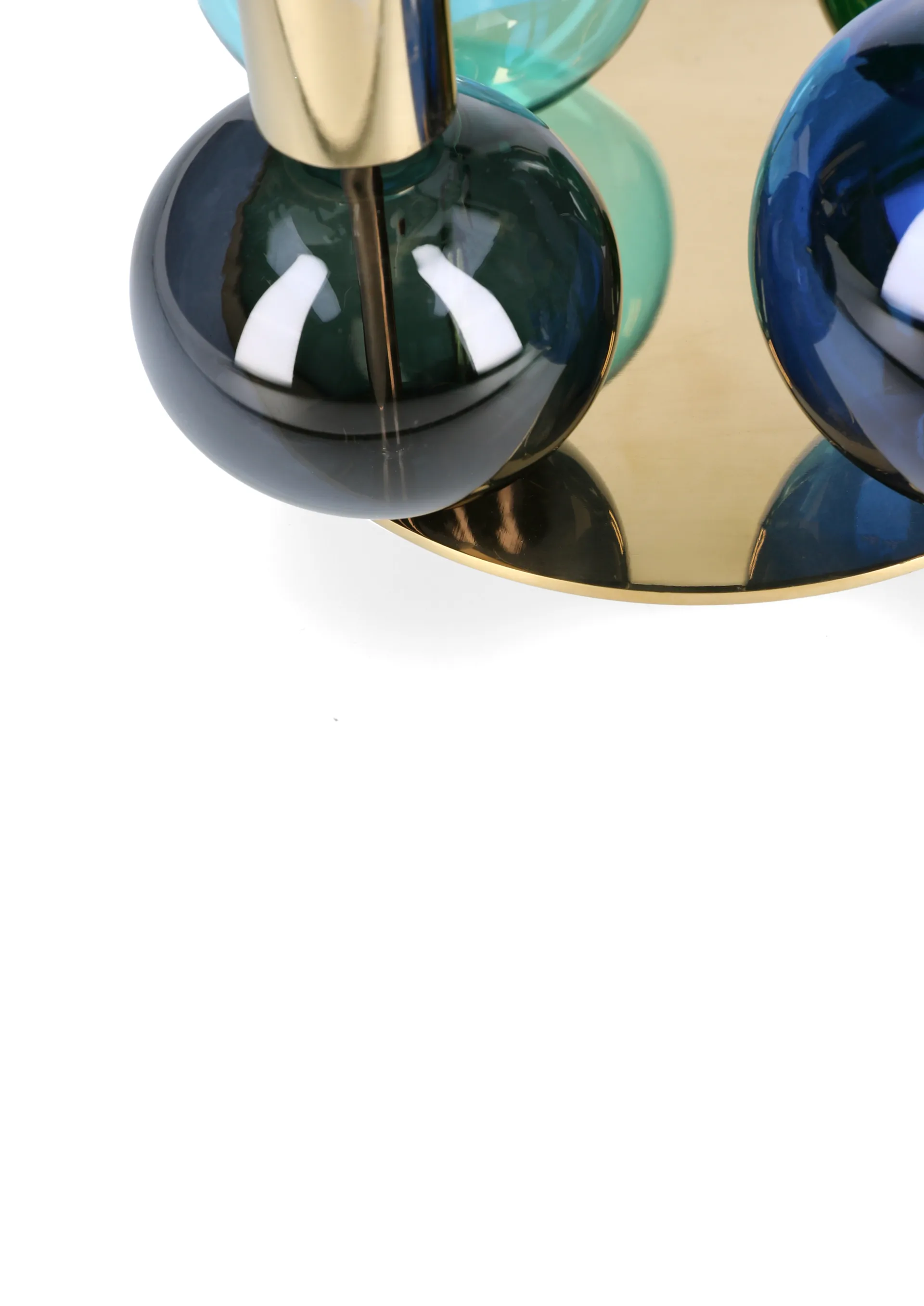 Κηροπήγιο με 4 βραχίονες Bubble Ø17,5x12 εκ., Μπλε-πράσινο-smoke Holmegaard