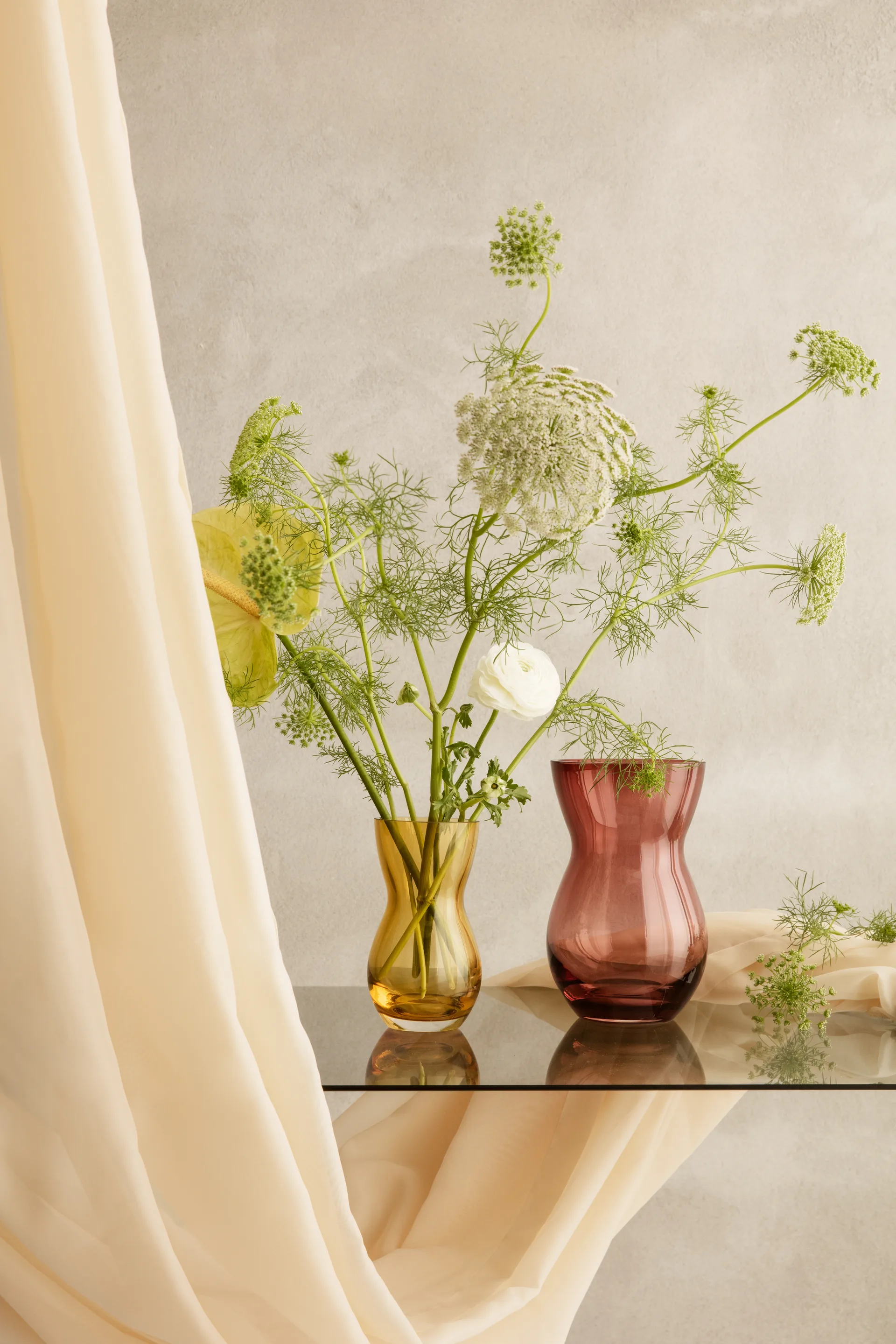 Calabas βάζο 21 cm, Ανοιχτό μπορντό Holmegaard