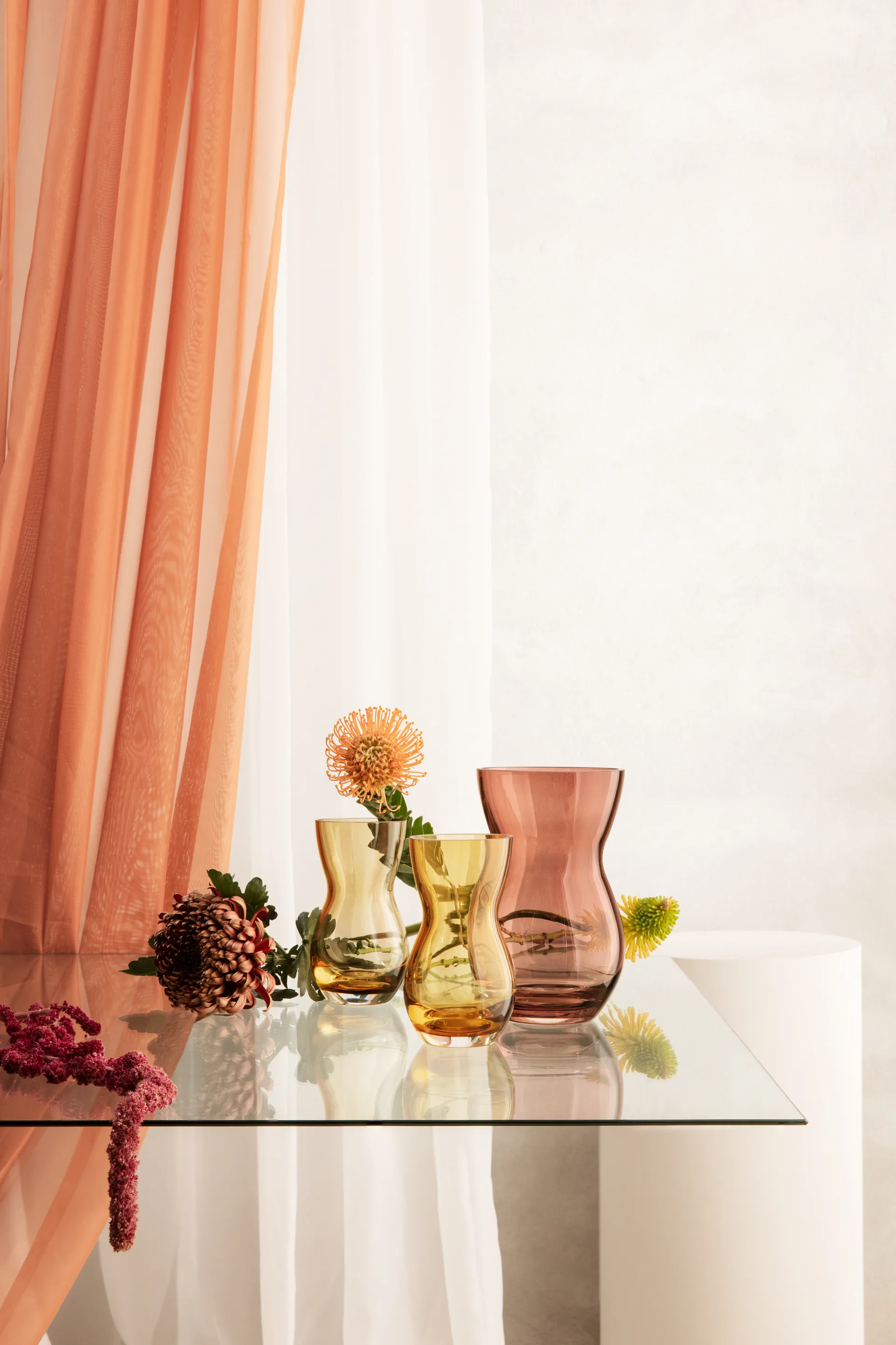 Calabas βάζο 21 cm, Ανοιχτό μπορντό Holmegaard