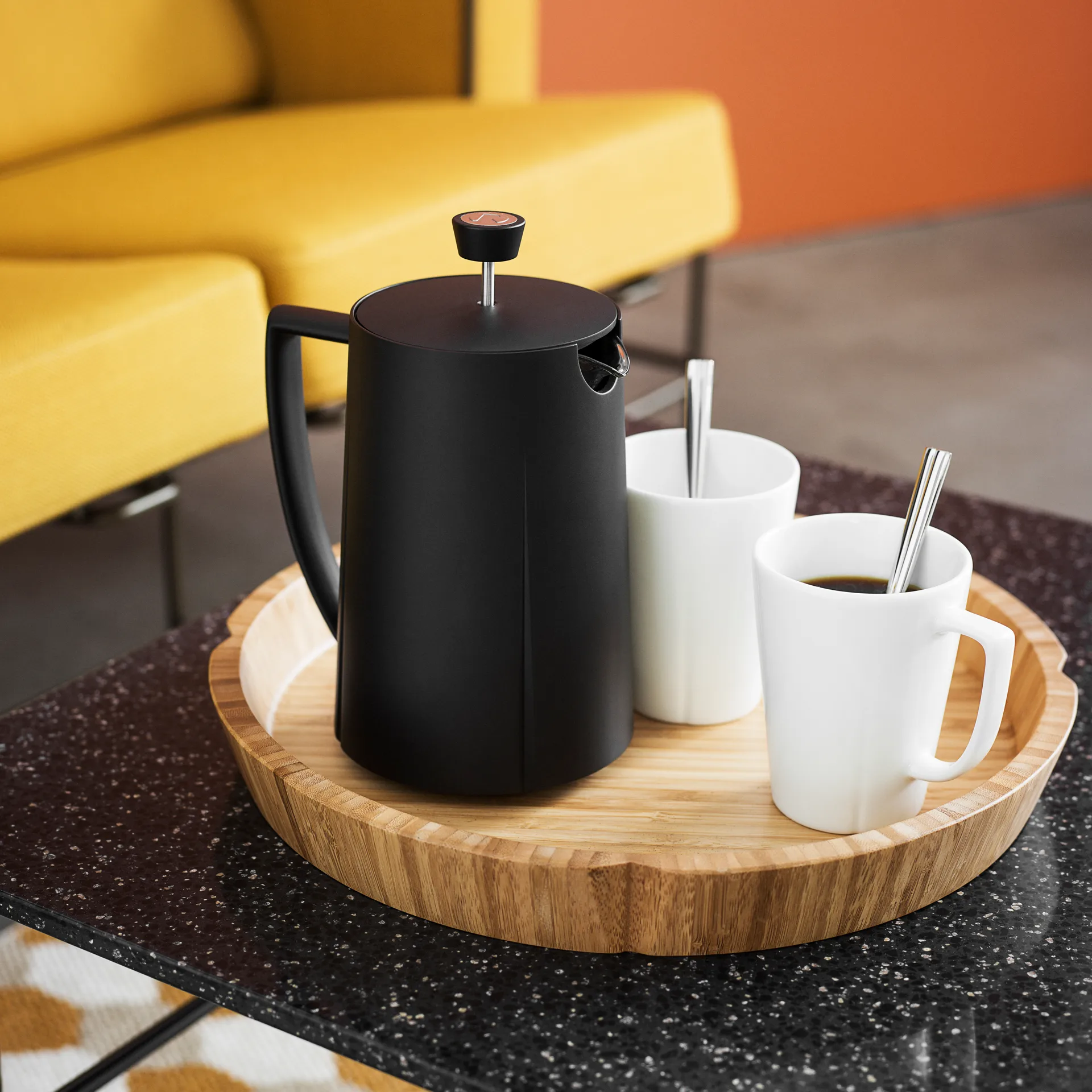 Grand Cru πρέσα καφέ 1 l, μαύρο Holmegaard