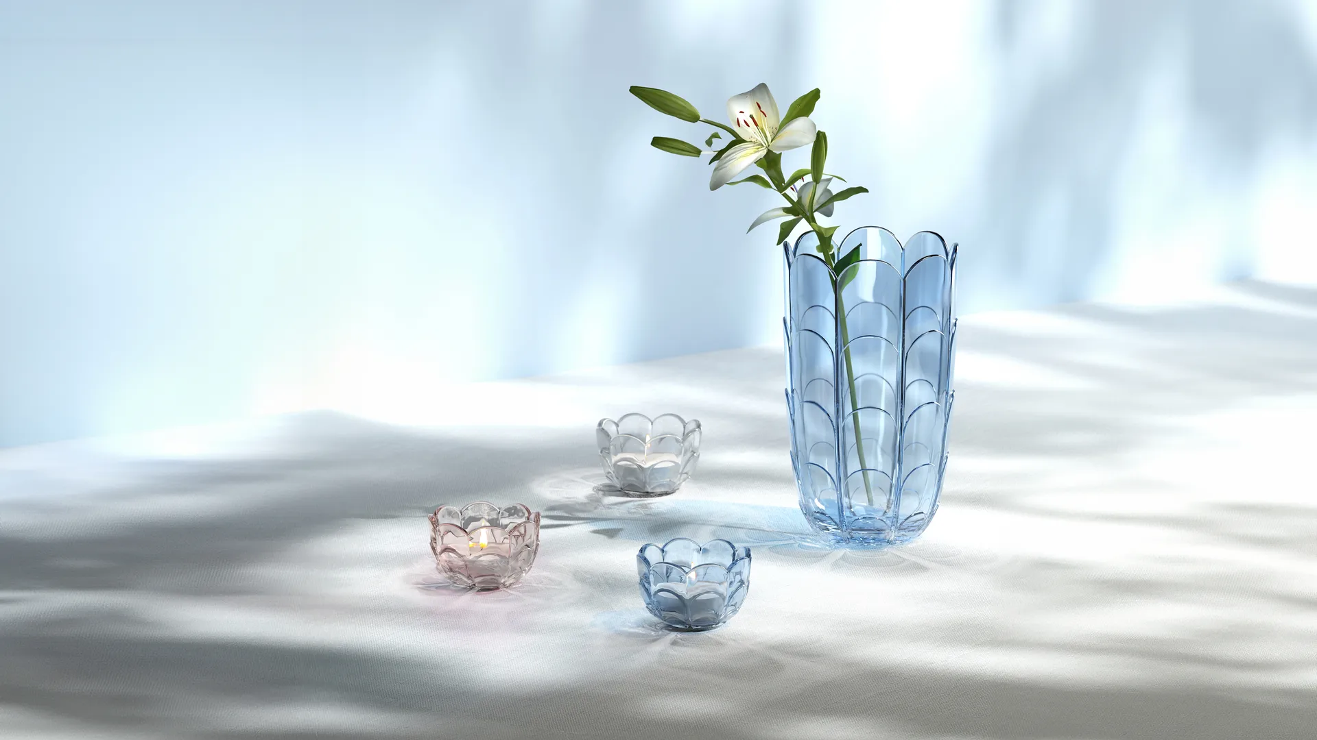 Lily φαναράκι Ø7 cm, Cherry blossom Holmegaard