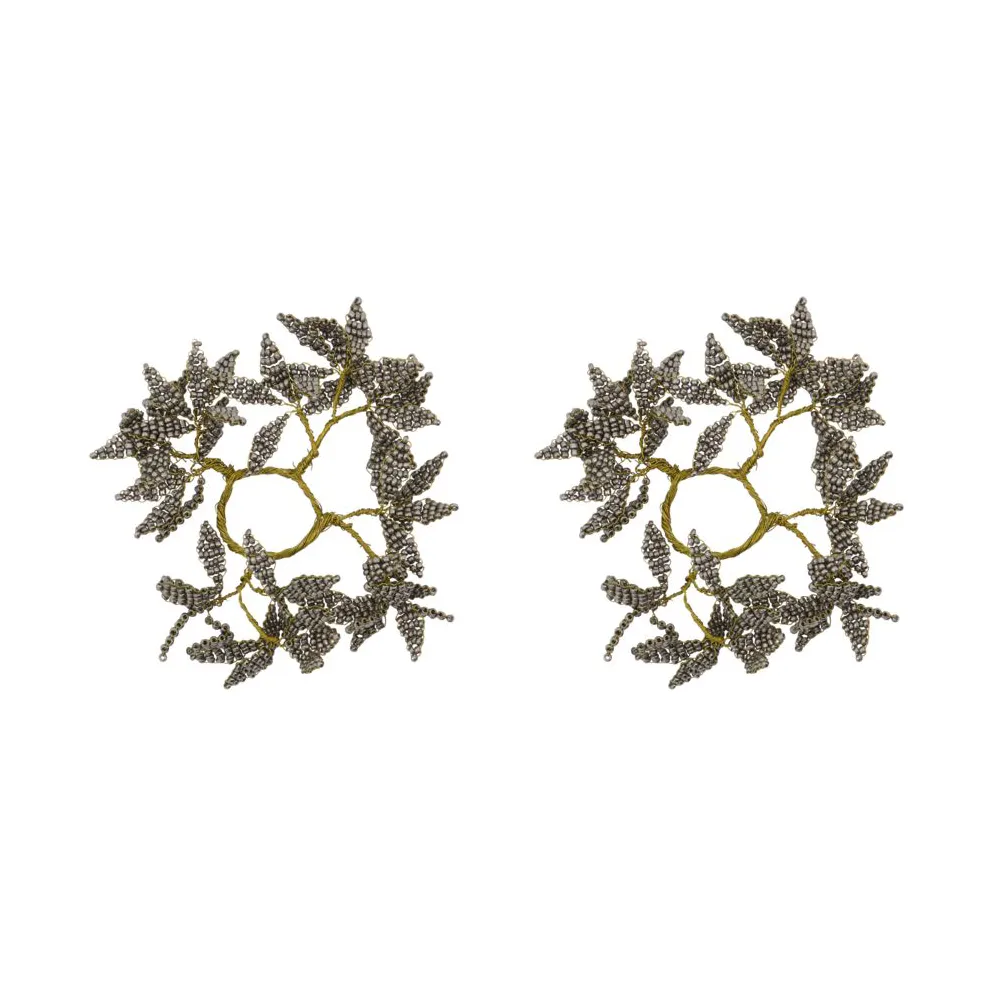 Δαχτυλίδι φωτιστικό με μαργαριτάρι, 2 τεμ., Γκρι-χρυσό House Doctor