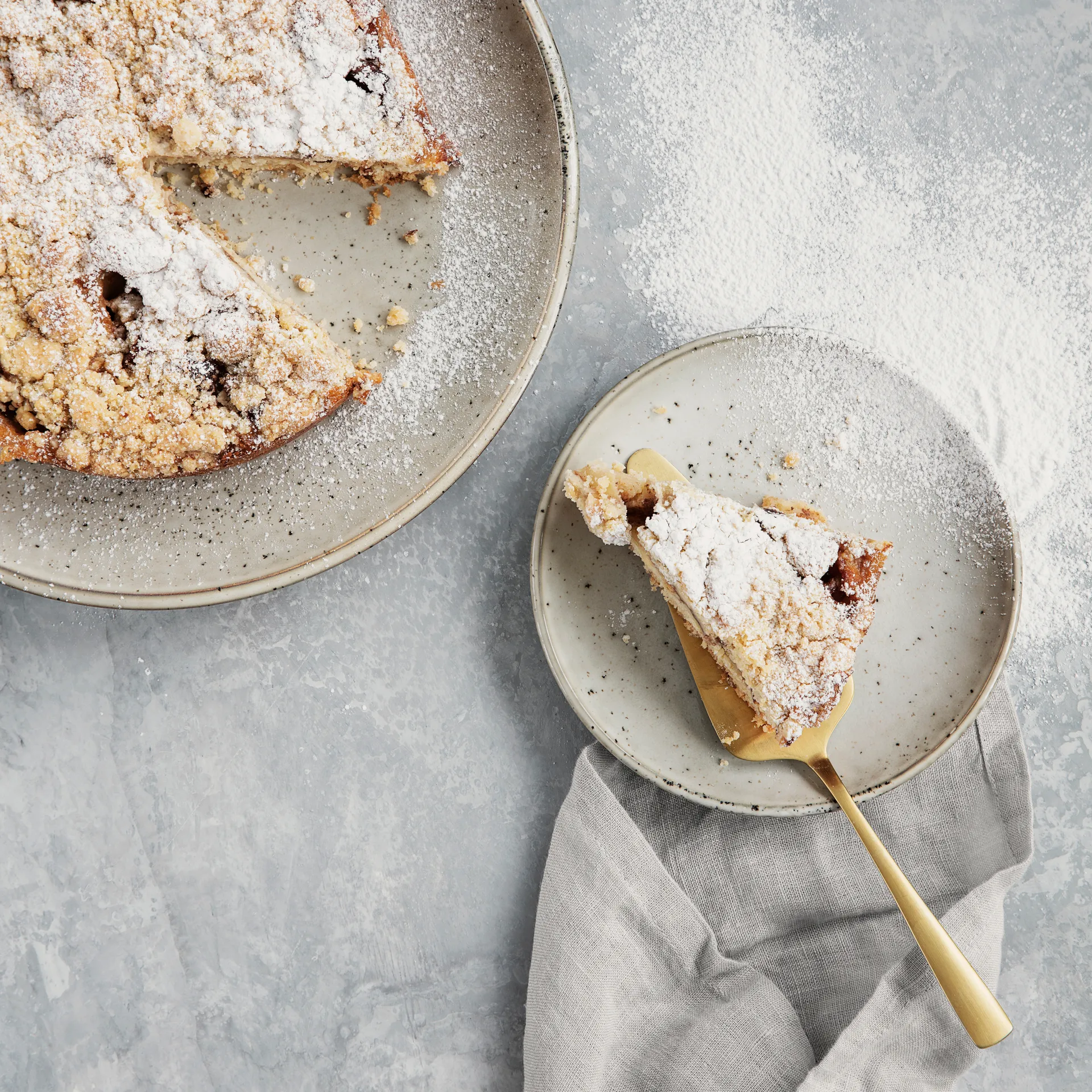 Χρυσαφί σετ κέικ, 2 τεμάχια House Doctor