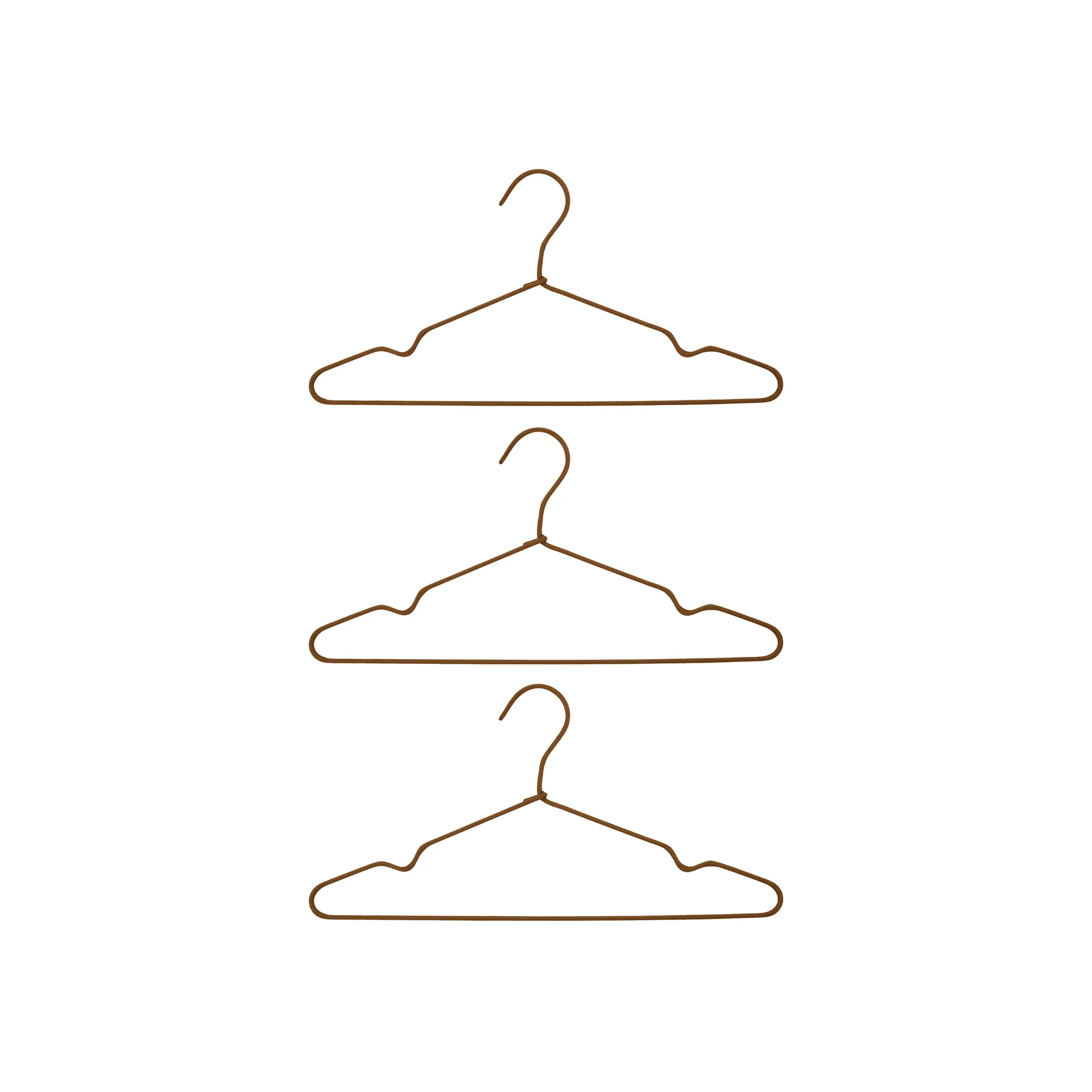 Μεταλλική κρεμάστρα Συσκευασία 3 τεμαχίων, καφέ House Doctor