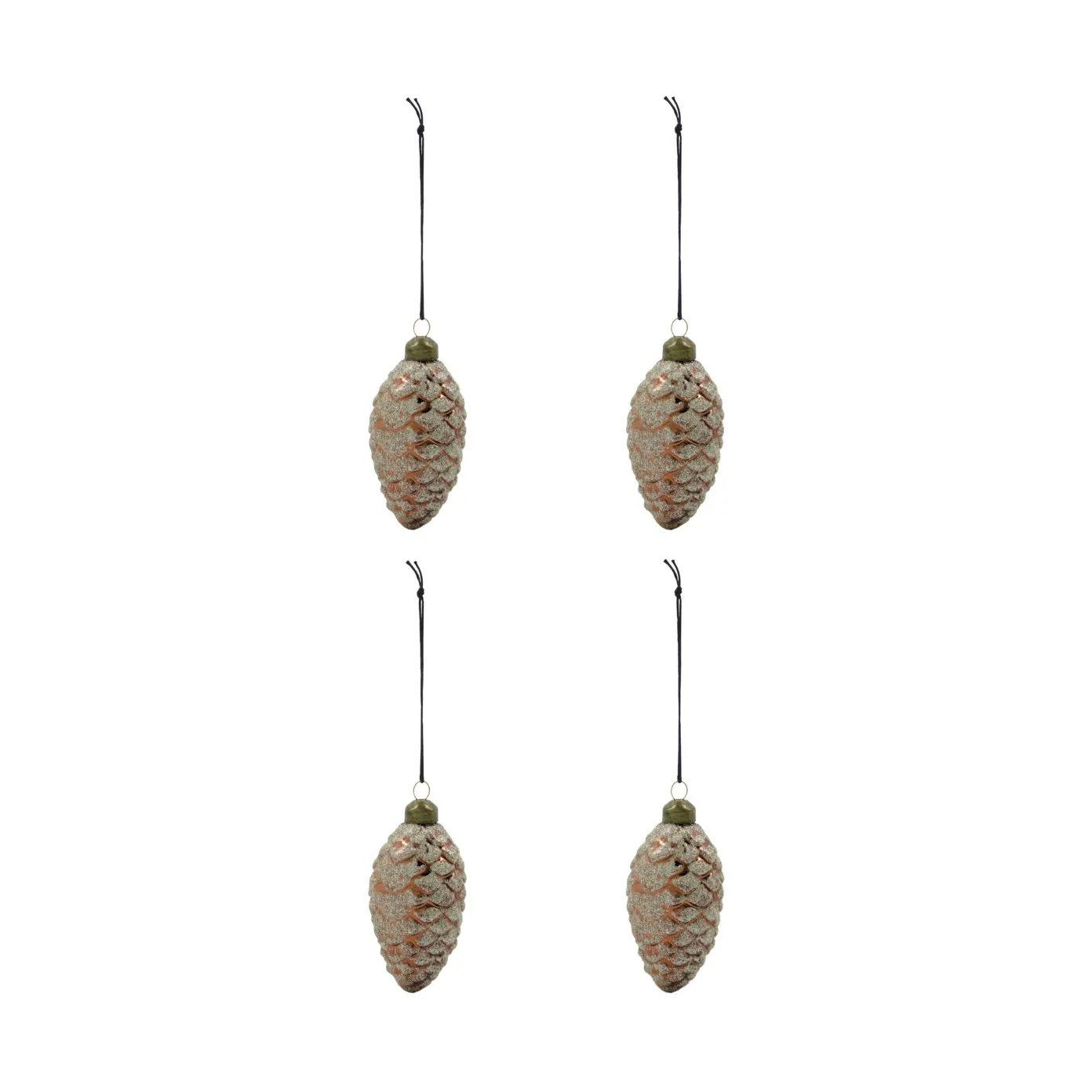 Σετ 4 τεμ. Χριστουγεννιάτικες μπάλες Cona Ø8 cm, Καφέ House Doctor