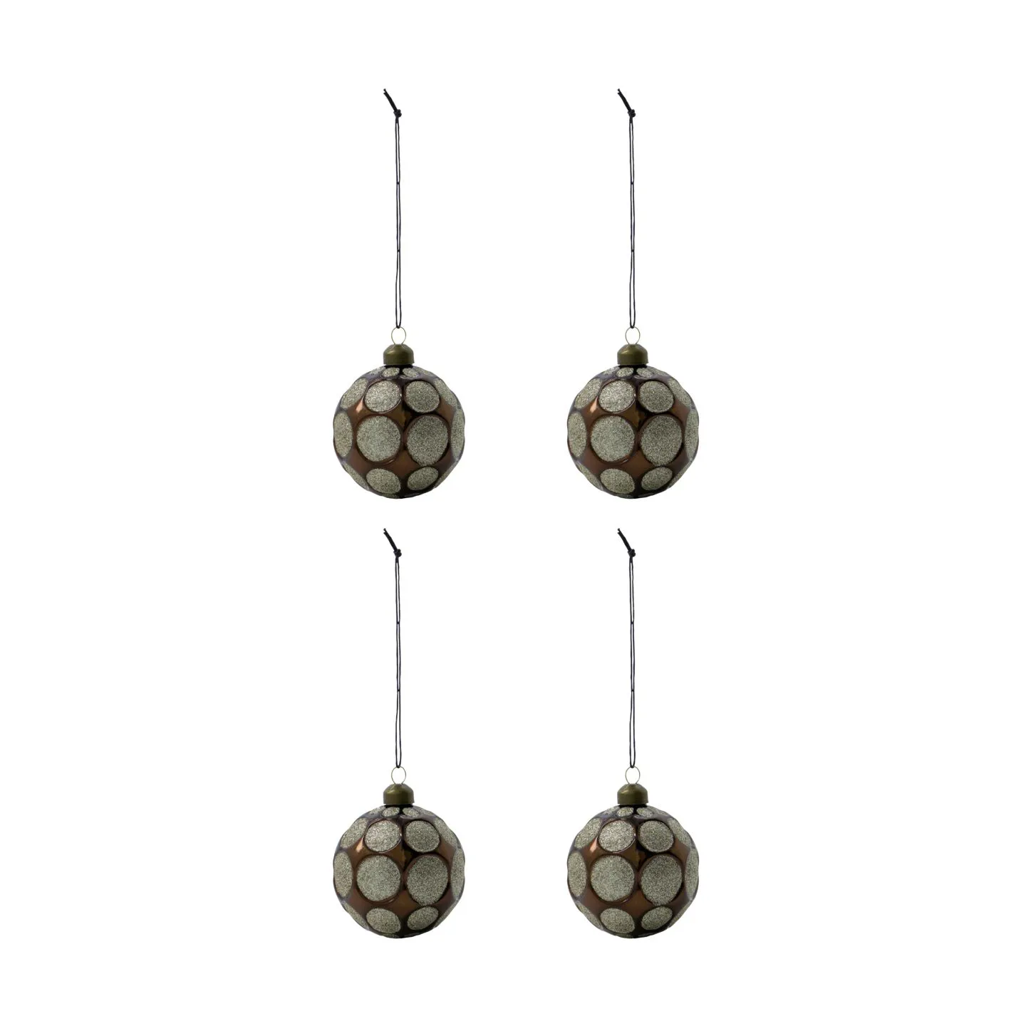 Σετ από 4 χριστουγεννιάτικες μπάλες Αuro Ø8 cm, Καφέ House Doctor