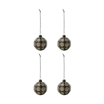 Σετ από 4 χριστουγεννιάτικες μπάλες Αuro Ø8 cm - Καφέ - House Doctor