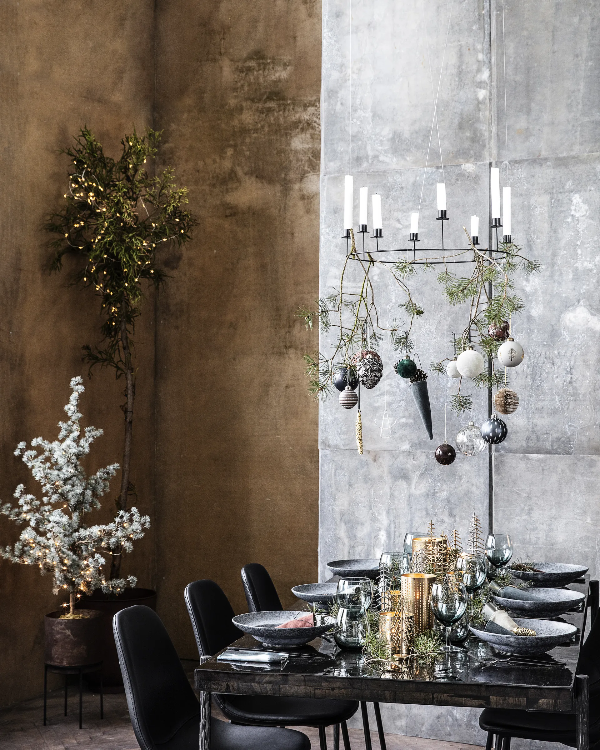 Κηροπήγιο σε σχήμα κρίκου Ø50 εκ, Μαύρο House Doctor