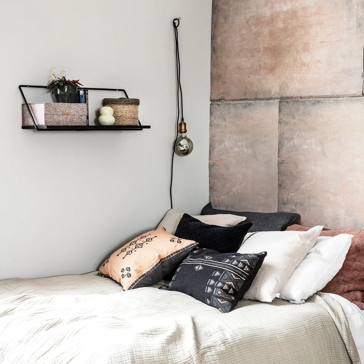 Συρμάτινο ράφι 70 cm, Μαύρο House Doctor