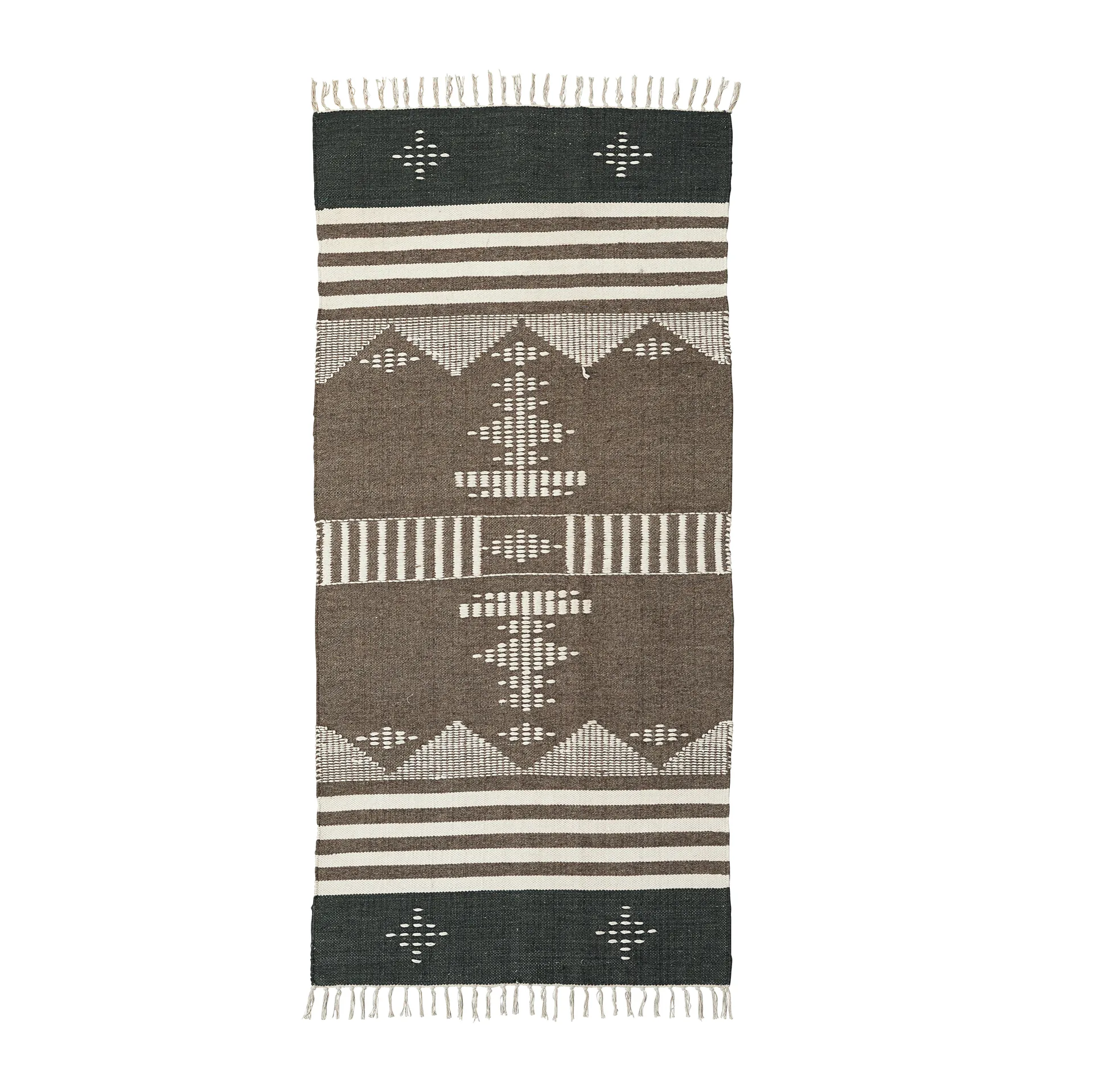 Βαμβακερό χαλί 90x200 cm, Καφέ House Doctor