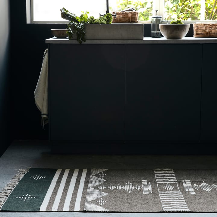 Βαμβακερό χαλί 90x200 cm, Καφέ House Doctor