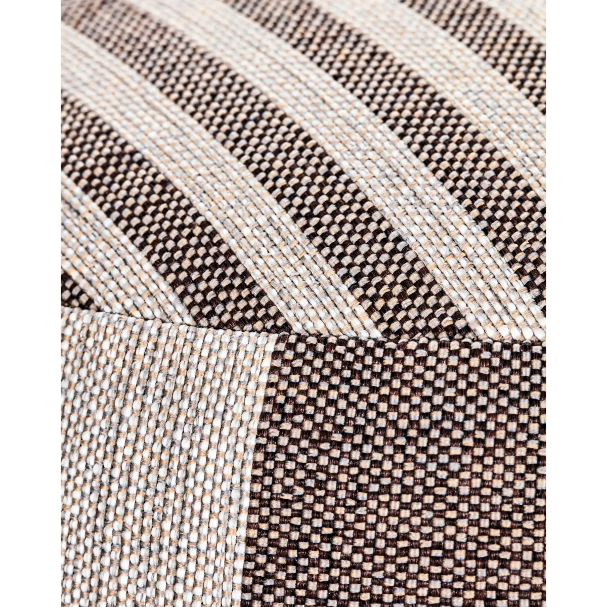 Alfo πουφ Ø60x40 εκ., Καφέ-λευκό House Doctor