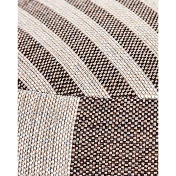 Alfo πουφ Ø60x40 εκ. - Καφέ-λευκό - House Doctor