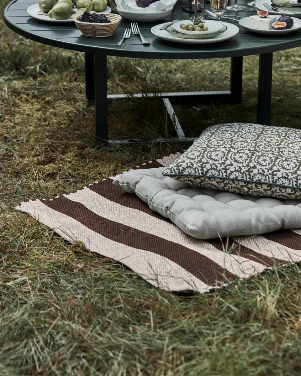 Χαλάκι διαδρόμου Alfo 90x200 εκ., Καφέ-λευκό House Doctor