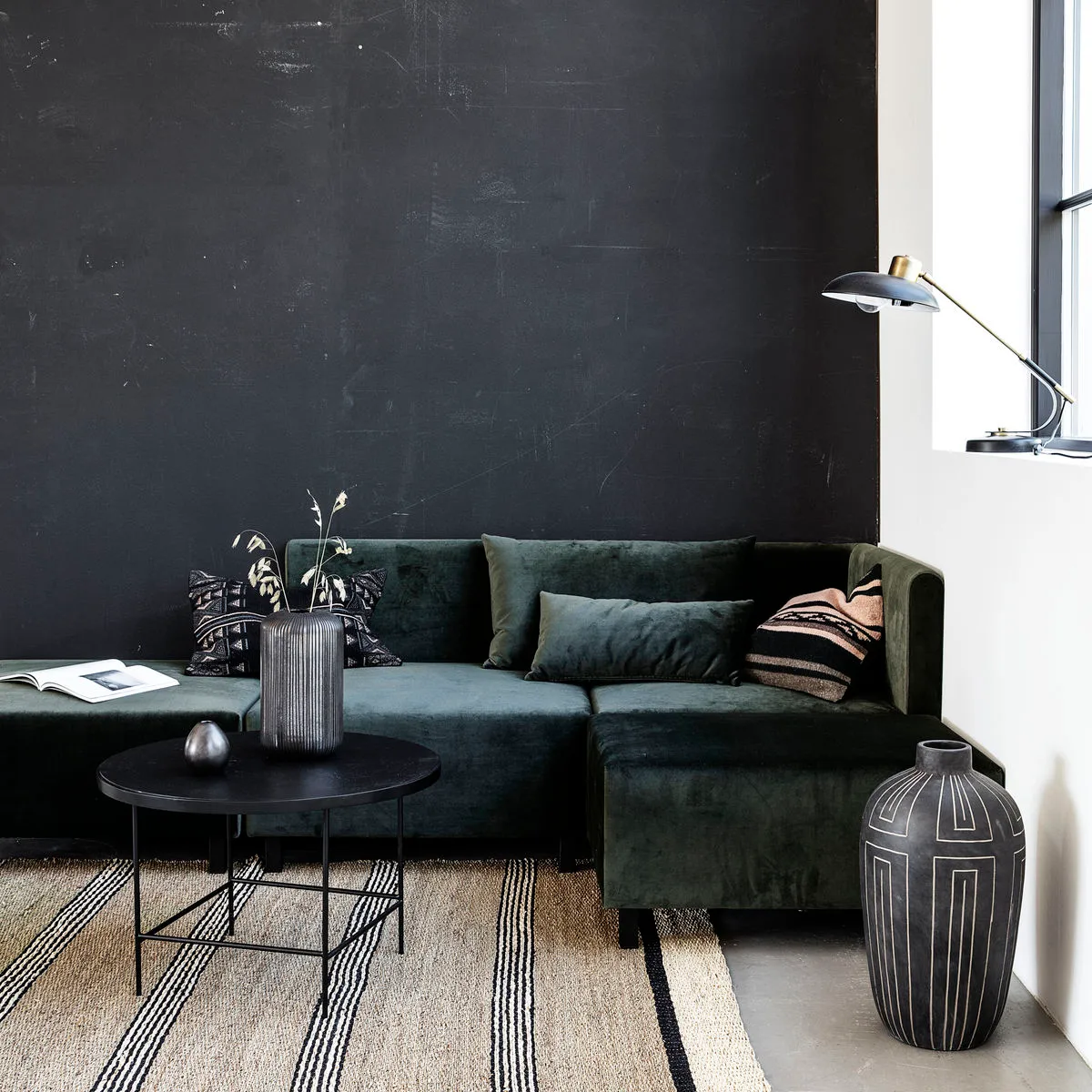 Baby βάζο - Earthenware, Ματ μαύρο House Doctor