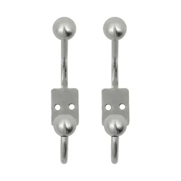 Ball κρεμάστρα 2 τεμ. - Φινίρισμα silver, Ø7x13 εκ. - House Doctor