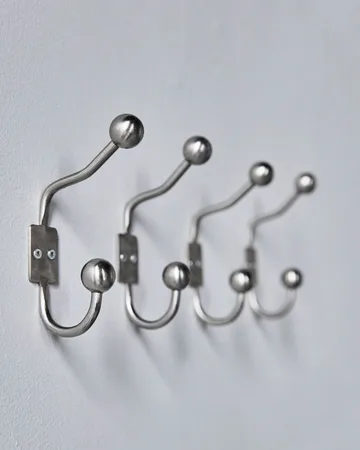 Ball κρεμάστρα 2 τεμ. - Φινίρισμα silver, Ø7x13 εκ. - House Doctor