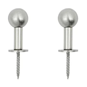 Ball κρεμάστρα 2 τεμ. - Silver finish, Ø4x2 εκ. - House Doctor