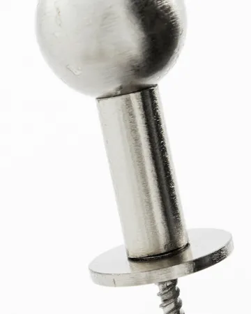 Ball κρεμάστρα 2 τεμ. - Silver finish, Ø4x2 εκ. - House Doctor