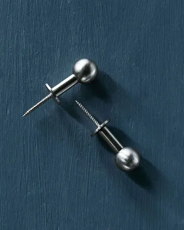 Ball κρεμάστρα 2 τεμ. - Silver finish, Ø4x2 εκ. - House Doctor
