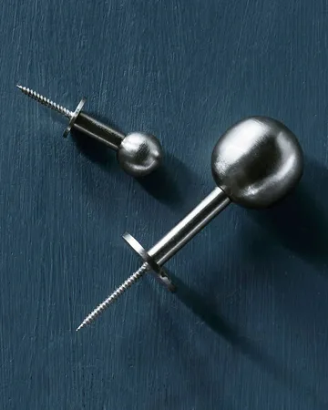 Ball κρεμάστρα 2 τεμ. - Silver finish, Ø4x2 εκ. - House Doctor