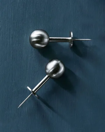 Ball κρεμάστρα 2 τεμ. - Silver finish, Ø8x4 εκ. - House Doctor