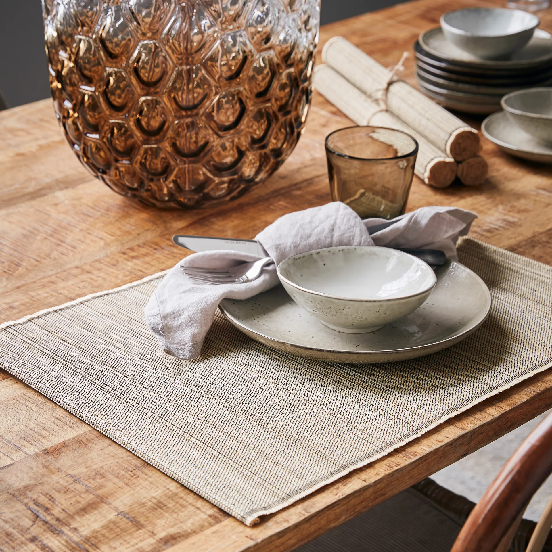 Bamb σουπλά 33x45 cm 4 τεμάχια, φύση House Doctor